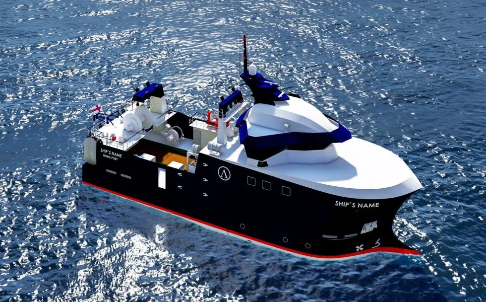 ORCA 35 — 35m Fresh Fish Trawler at sea, designed by Akkan Maritime