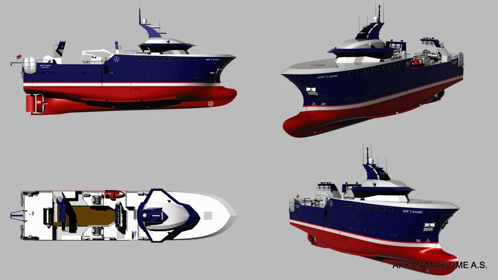 ORCA 55 four-view technical render