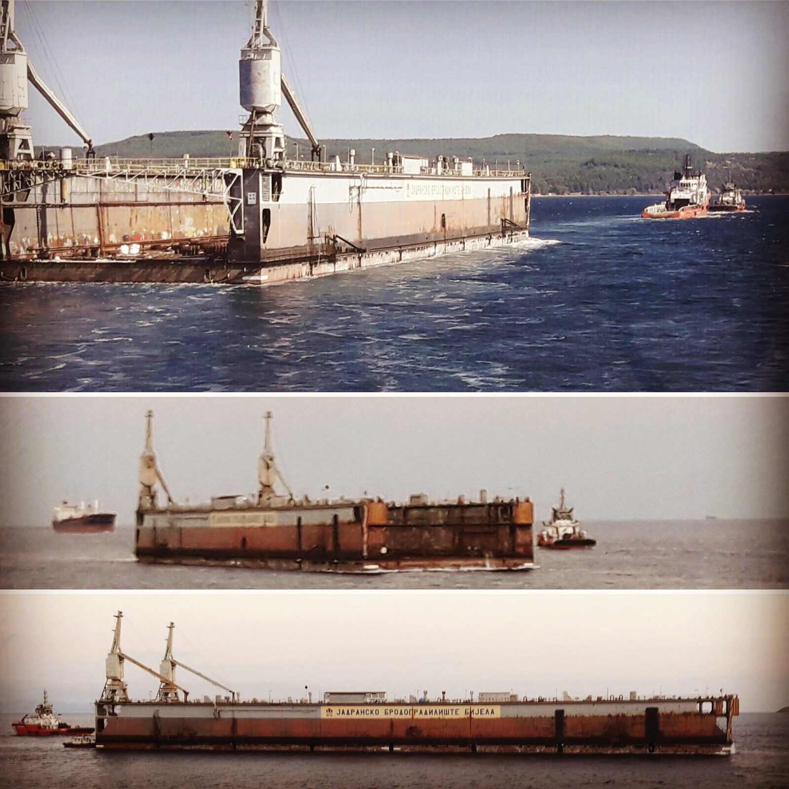 Floating dock towing from Montenegro